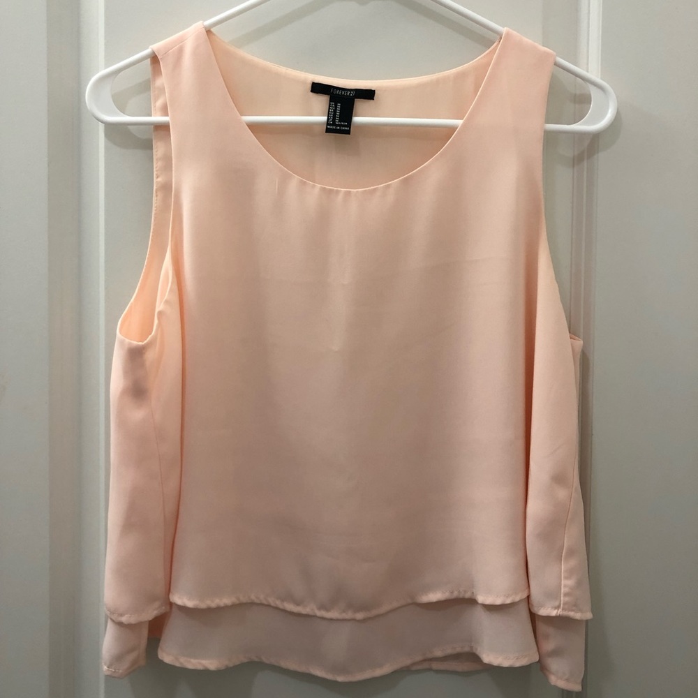 Forever 21 M Light Pink Flowy Tank